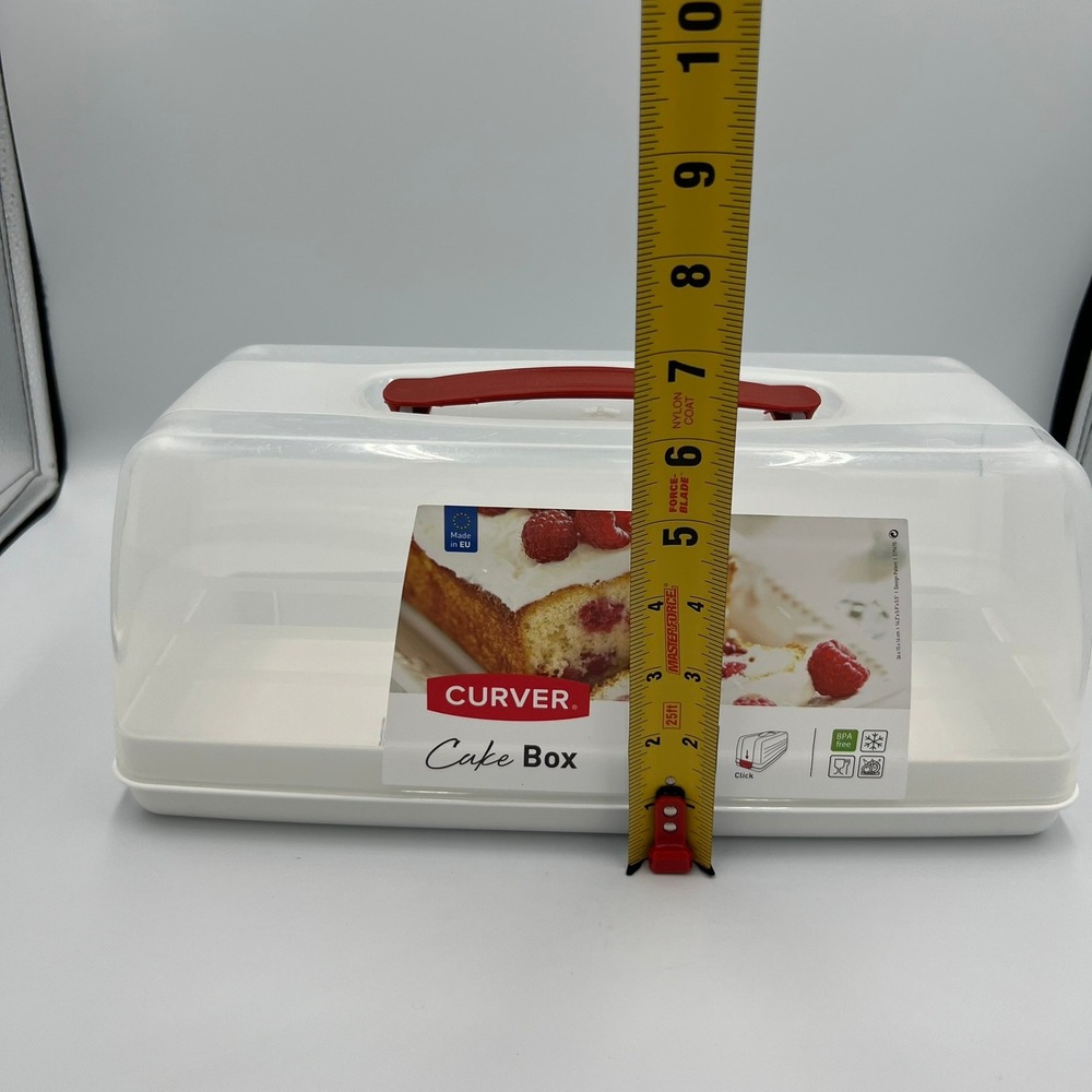 Curver Cake Box Loaf Carrier Unisex One Size White NWT Locking Lid Handle - Picture 6 of 8